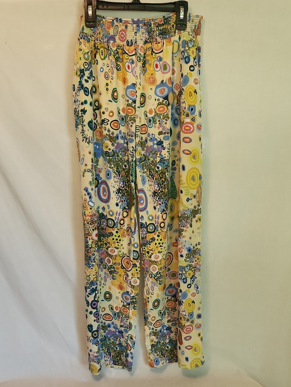 Wide-Leg Printed Palazzo Pants in Multicolor Floral